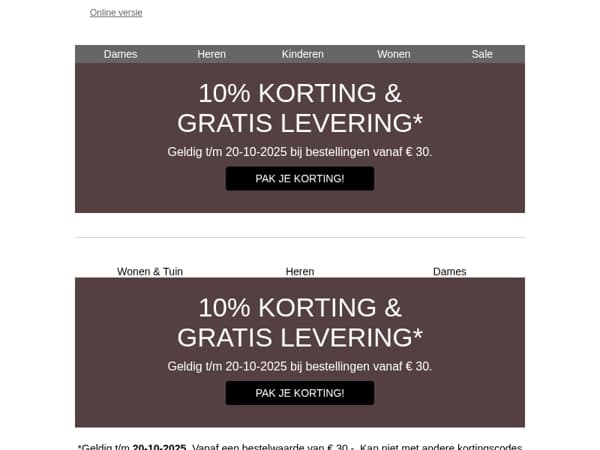 🥳 Dubbel besparen: 10% korting & gratis levering!