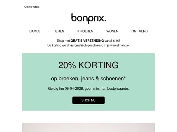 20% korting voor jou 🌷