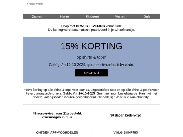 Pak nu 15% korting 🎁