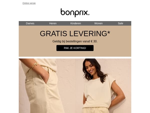 Gratis levering voor jou 💌