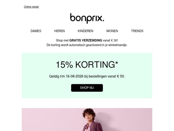 15% korting – sla nu je slag!