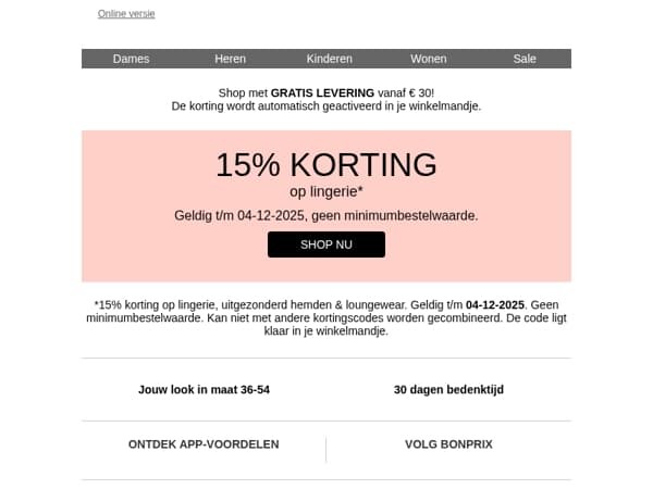 15% korting voor jou 🤍