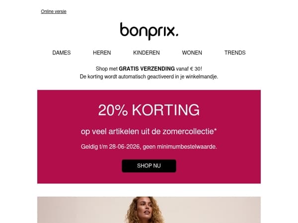  -20% op veel artikelen uit de zomercollectie 🍋