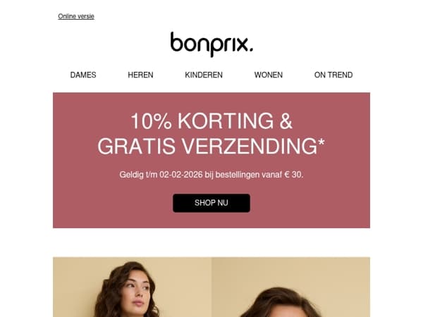 10% korting & gratis verzending
