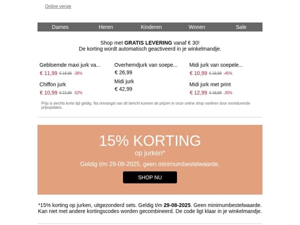 15% korting – speciaal voor jou💃