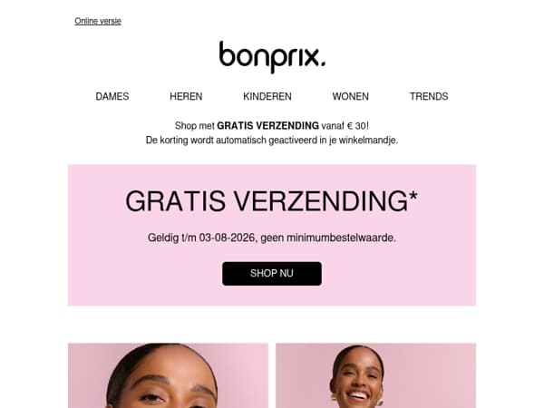 Jouw pakket nu gratis verzonden