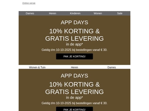 Nog maar een paar uur: 10% korting & GRATIS levering!