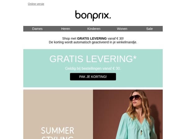 Gratis levering voor jou 💌