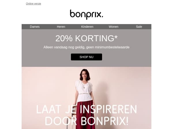 ⏰ Laatste kans: pak alleen vandaag nog 20% korting! ⏰