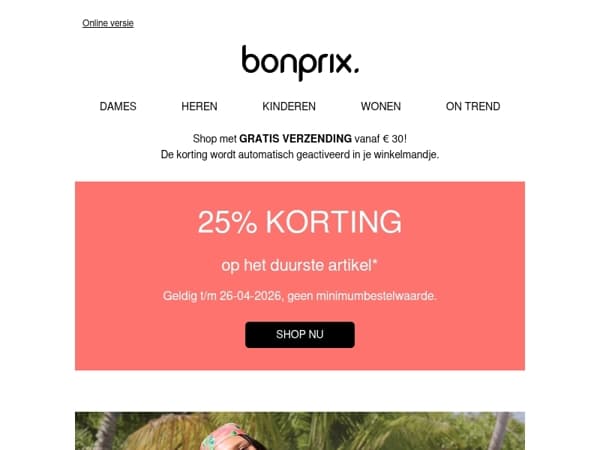 Mis het niet: 25% korting op je duurste lievelingsitem!