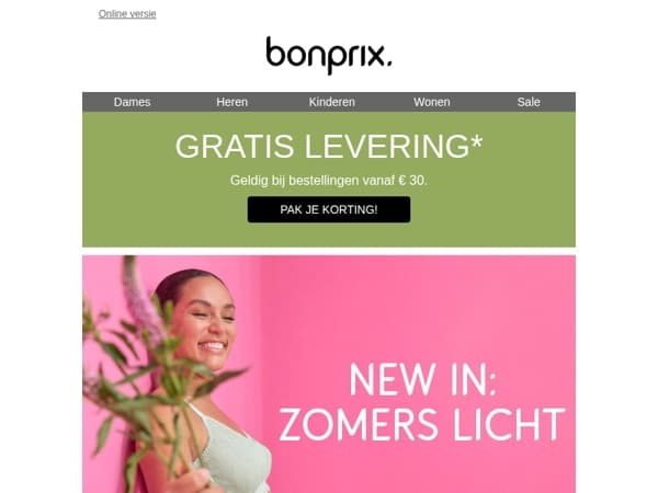 Open nu & pak gratis levering