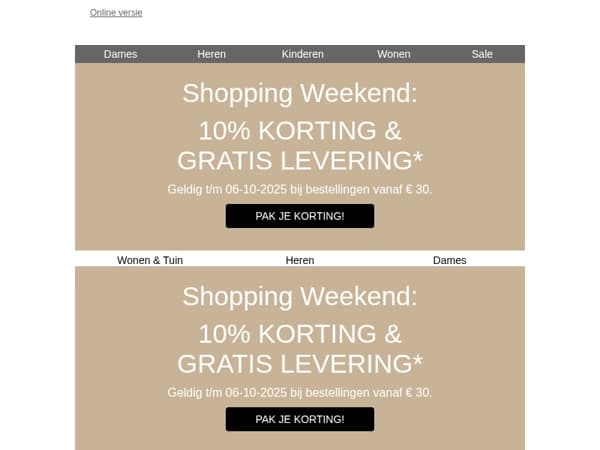SHOPPING Weekend eindigt vandaag