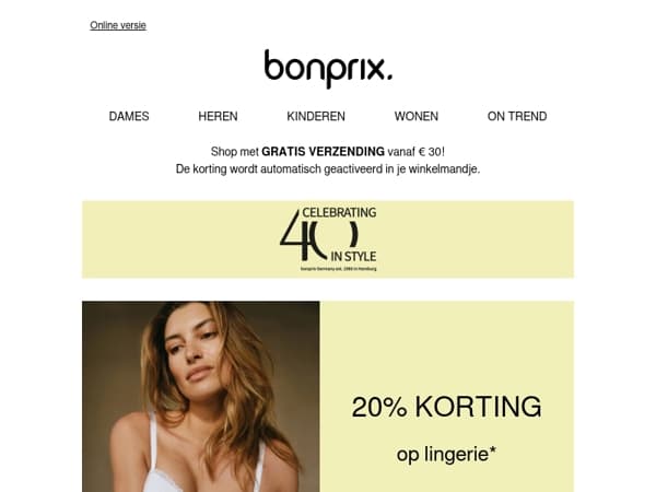 20% KORTING op lingerie 💕