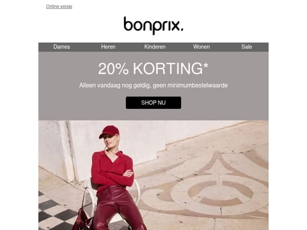 ⏰ Laatste kans: pak alleen vandaag nog 20% korting! ⏰