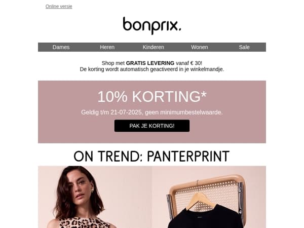 Laatste kant op 10% extra korting