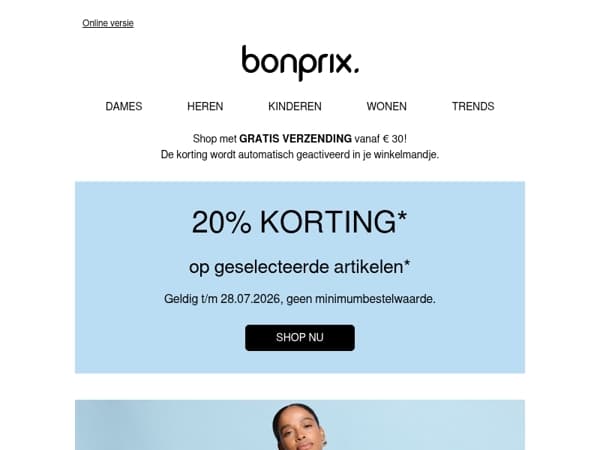 20% korting op onze nieuwe collectie