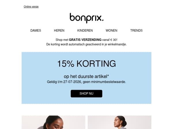 15% korting op je nieuwe favoriet🎈