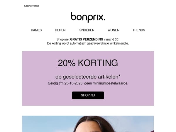 - 20% op geselecteerde looks 🤩
