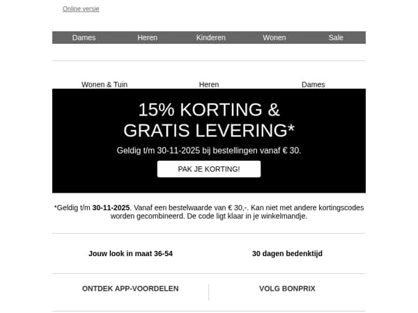 Nog maar heel even: 15% korting op ALLES 🌟