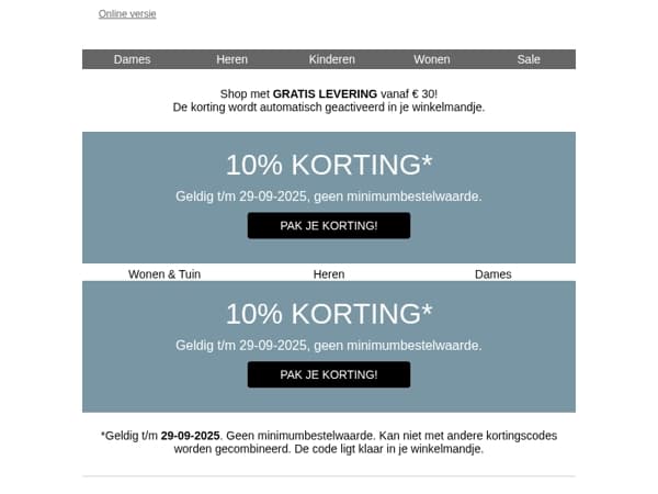10% korting – alleen vandaag!