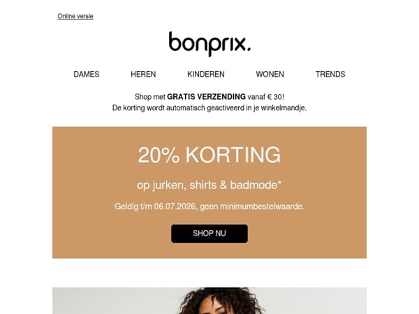Laatste kans ⏳ 20% korting op badmode, shirts & jurken ❤️