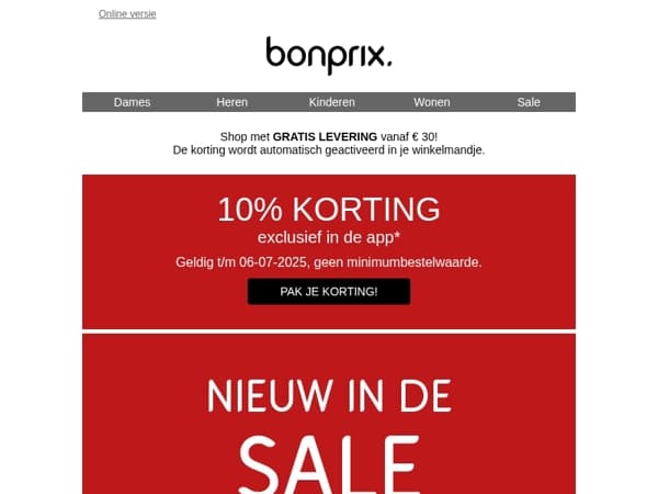 Laatste dag: 10% korting in de app