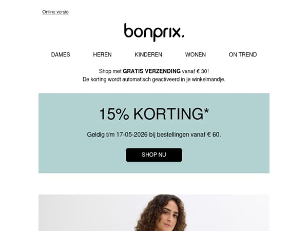 Je krijgt korting: 15% op de hele collectie!