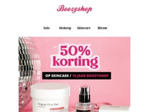 Tot -50% op skincare! 🧼🫧