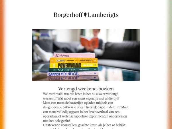 Verlengd weekend-boeken 📚
