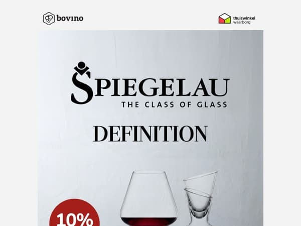 🍷10% korting op Spiegelau Definition glaswerk + GRATIS poleerdoek