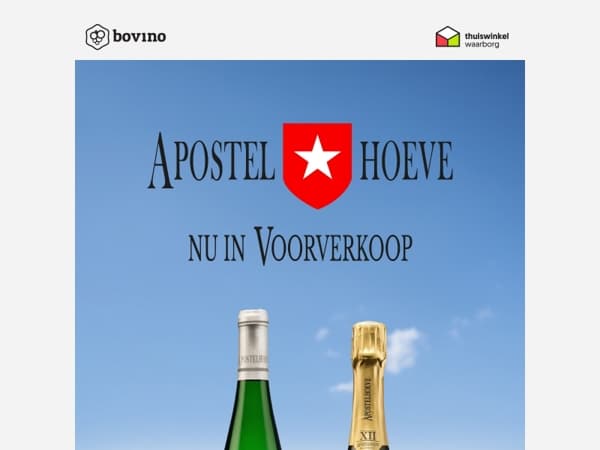 📣 Laatste dag: 10% korting op Apostelhoeve Cuvée XII Brut & PGB in voorverkoop