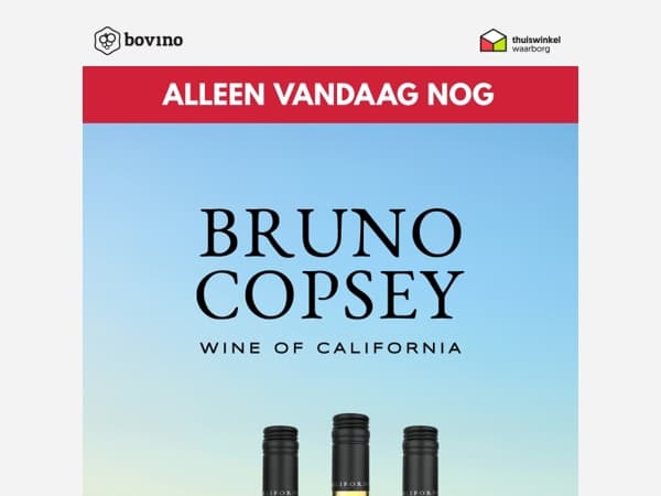 🇺🇸 Laatste dag Bruno Copsey California Chardonnay voor €9,60!