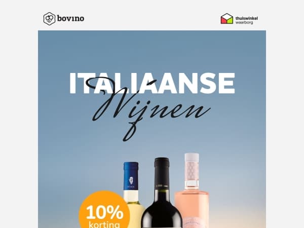 🇮🇹 Deze week 10% korting op ALLE Italiaanse wijnen.