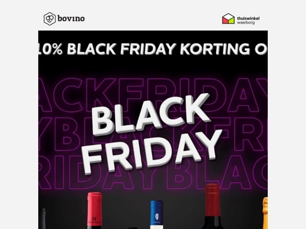 💥 10% Black Friday korting op ALLES! Alleen vandaag.