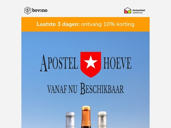 📣 Mis het niet: 10% korting op Apostelhoeve 2025