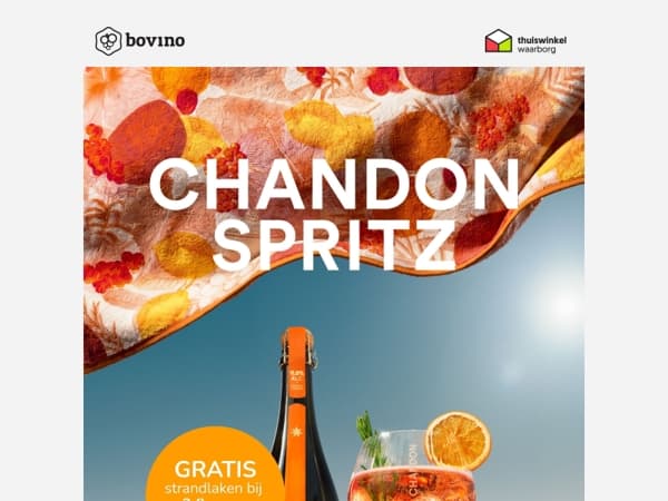 🍹Gratis CHANDON strandlaken bij 2 flessen Spritz