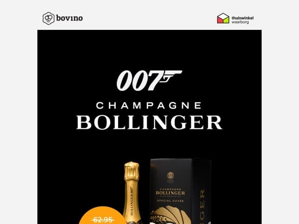 🥂Net binnen: Bollinger Champagne 007 James Bond Limited Edition