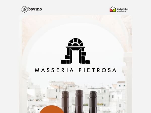 🇮🇹Mis het niet: Masseria Pietrosa Negroamaro voor €6,20 per fles.