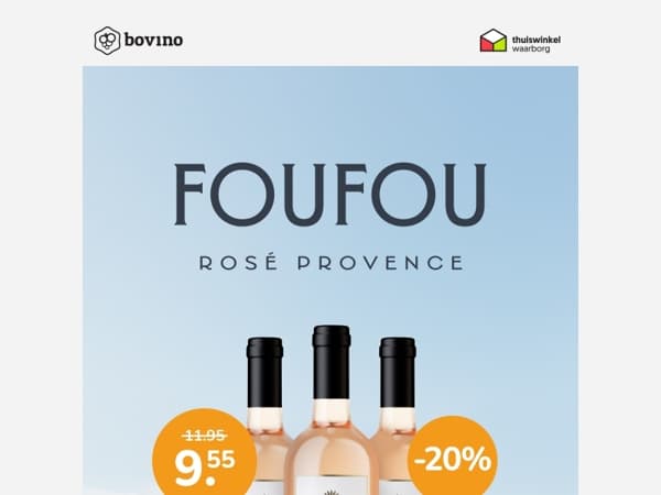 🇫🇷 Mis het niet: FOUFOU Rosé voor €9,55 per fles