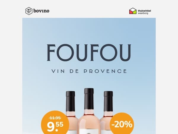 🇫🇷 Tijdelijk 20% korting op FOUFOU Rosé: nu €9,55 per fles