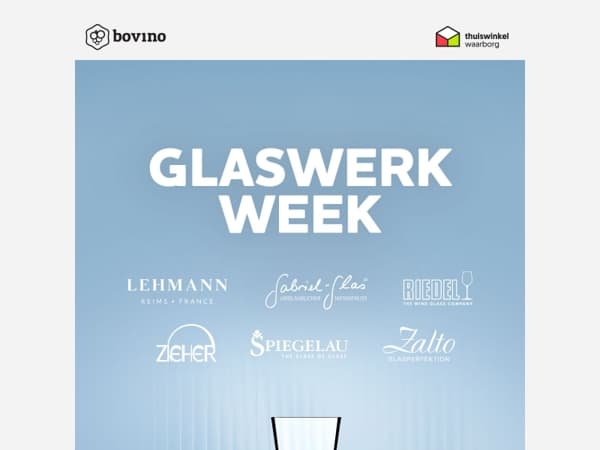 🥂Alleen deze week: 10% korting op ALLE glazen, karaffen en decanters.