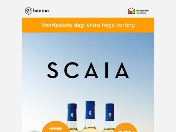 🇮🇹 Voorlaatste dag: 25% korting op Scaia Bianca Chardonnay
