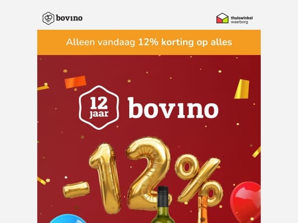 🎉 We bestaan 12 jaar! Vier mee met 12% korting op alles