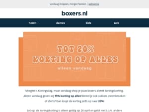 15% korting op alles 🧡