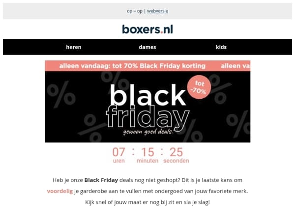 nog maar even: tot -70% off ⏳