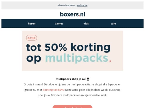 multipack actie: tot 50% korting 💸