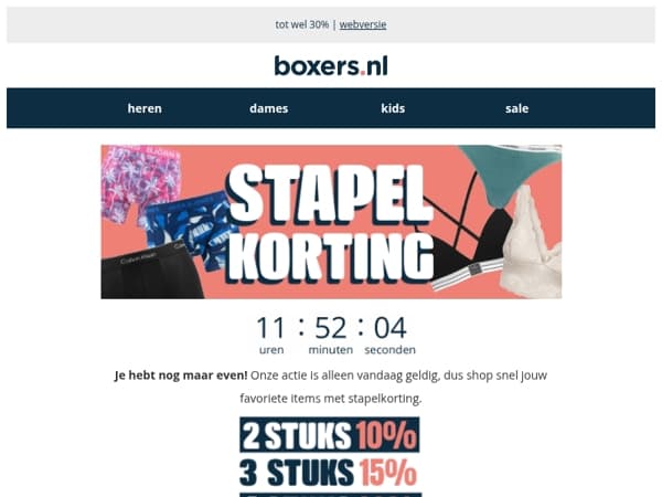 laatste kans op stapelkorting ⏰