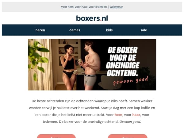 begin je dag in gewoon goed ondergoed 🥱