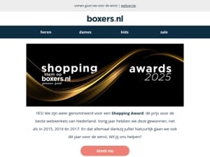 stem jij op ons tijdens de Shopping Awards? 🏆
