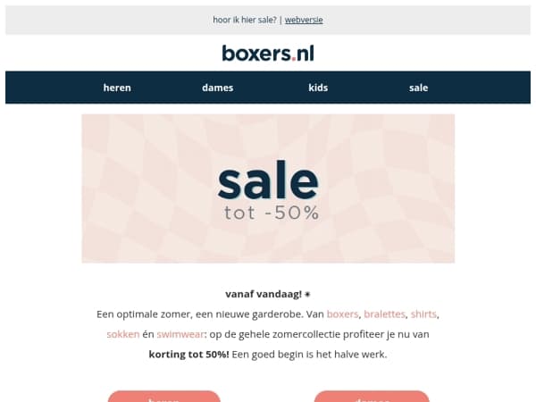 tot -50% op de zomercollectie! ☀️